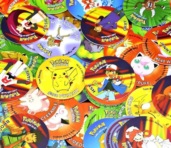 Pokémon, Tazos 1ra Generación [Colección Completa] V2: Álbum Completo a Pegar [Todas sus láminas]