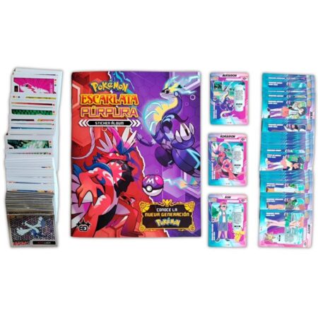 Pokémon Escarlata y Purpura: Álbum Completo a Pegar [Todas sus láminas]