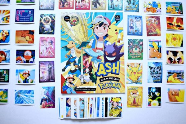 Pokémon, Ash Campeon: Álbum Completo a Pegar [Todas sus láminas]