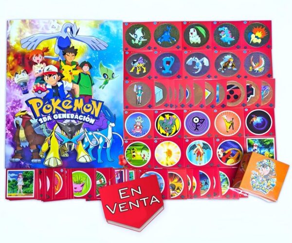 Pokémon, 2da Generación: Álbum Completo a Pegar [Todas sus láminas]