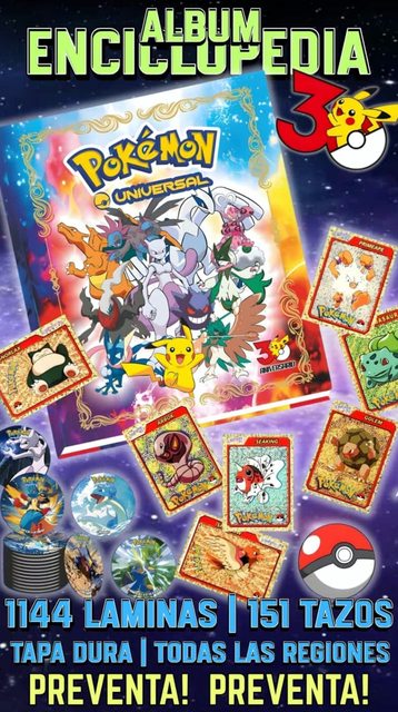 POKÉMON UNIVERSAL: Álbum Completo A Pegar
