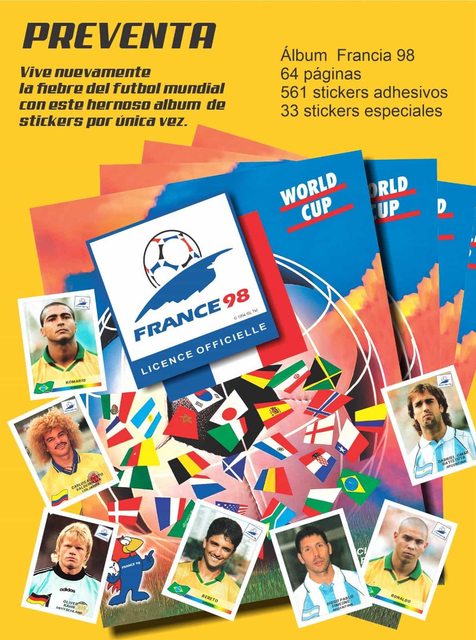 Copa Mundial 98' Francia: Álbum Completo A Pegar