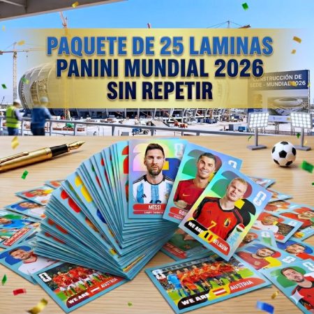 25 Laminas Sueltas sin repetir Mundial 2026 Panini